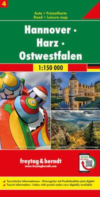 Vorderes Coverbild Hannover - Harz - Ostwestfalen, Autokarte 1:150.000, Blatt 4