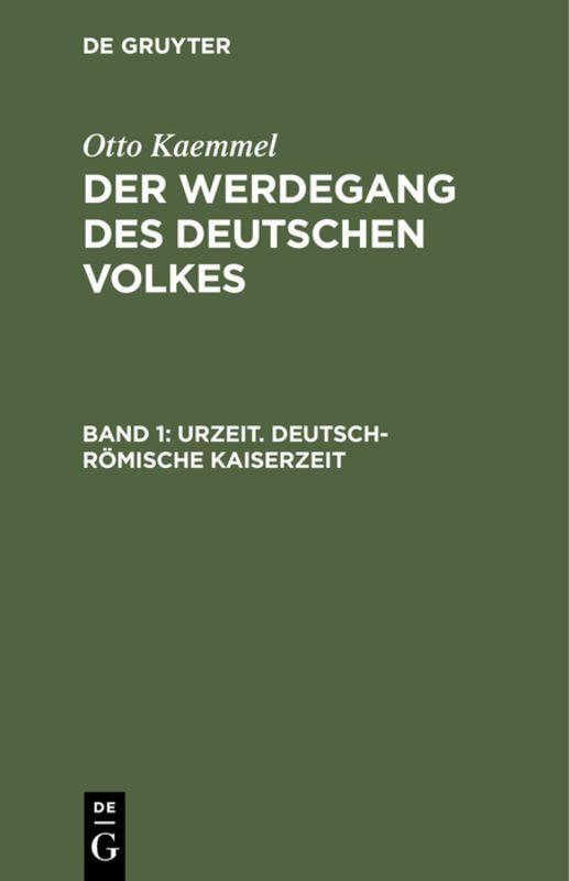 Vorderes Coverbild Urzeit. Deutsch-römische Kaiserzeit