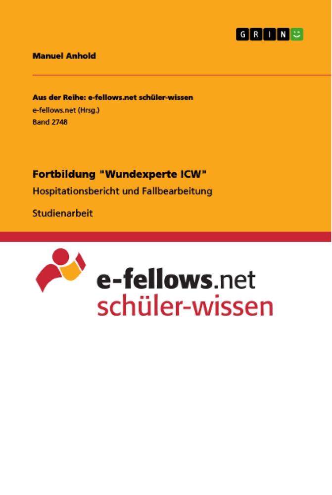 Vorderes Coverbild Fortbildung "Wundexperte ICW"