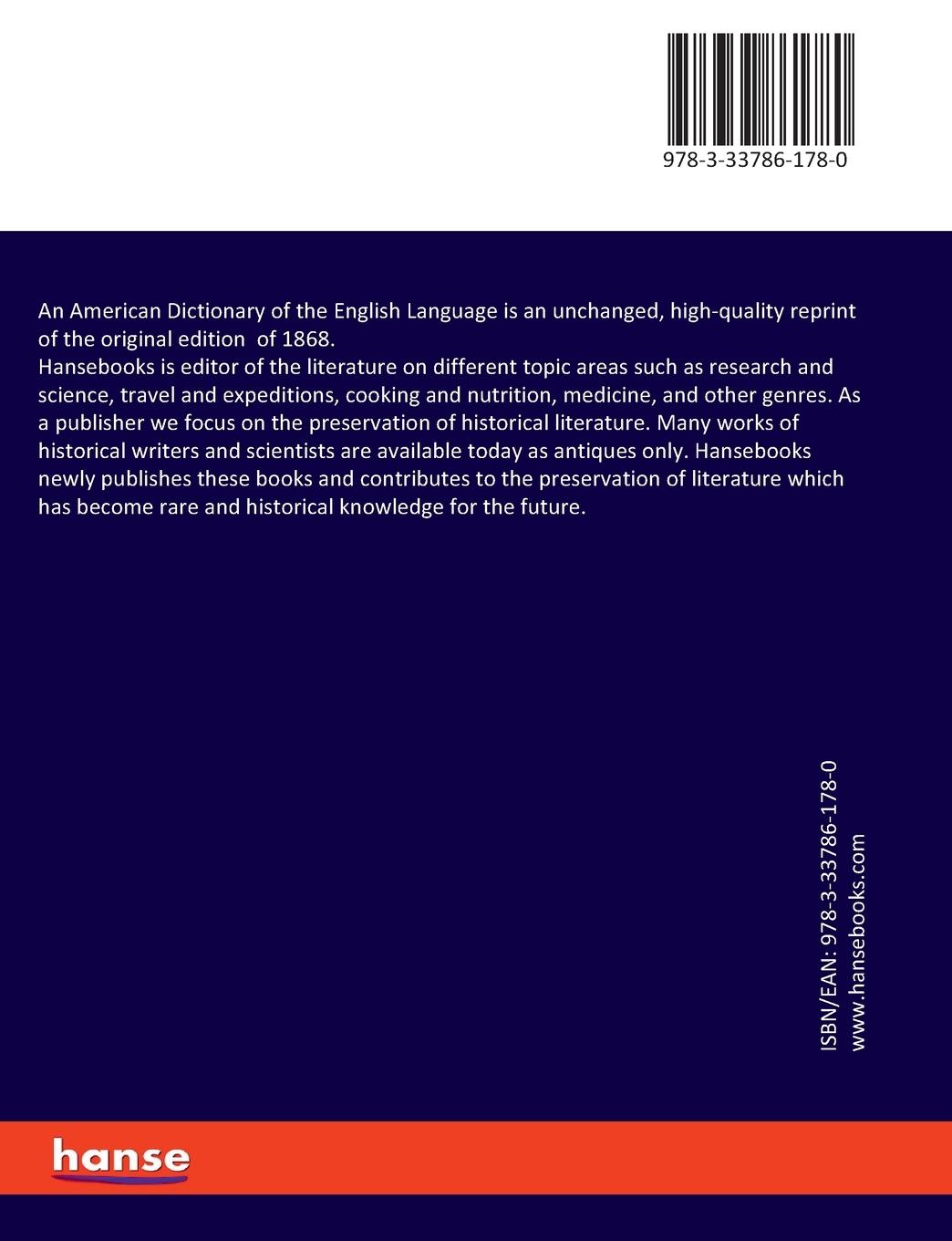 Rückseitencover An American Dictionary of the English Language