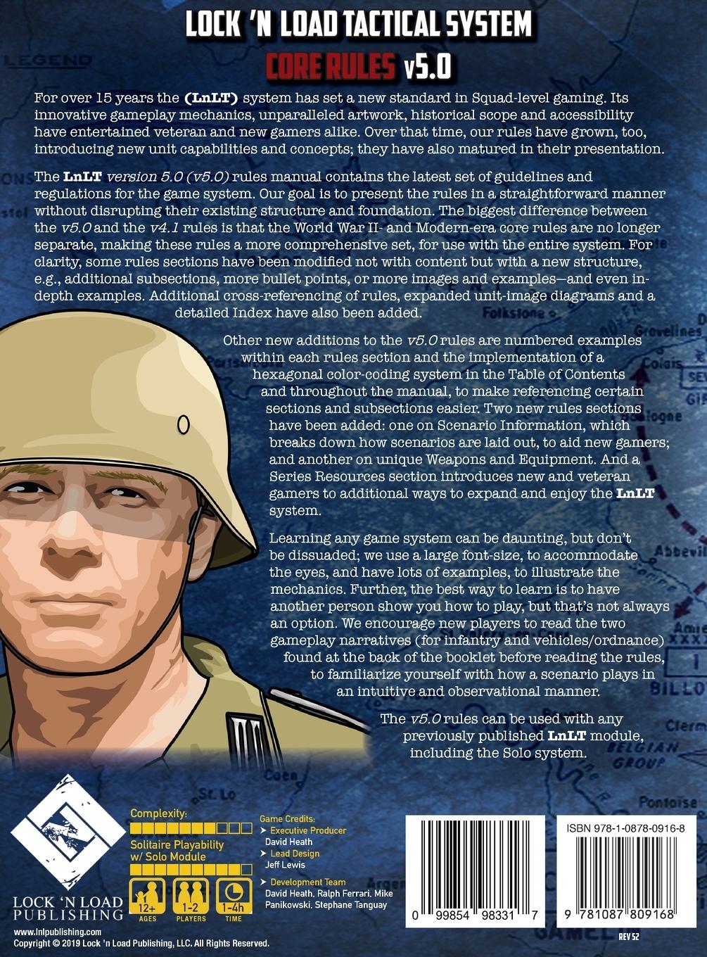 Rückseitencover Lock 'n Load Tactical Core Rules v5.0