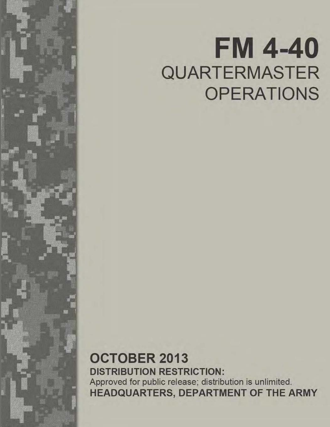 Vorderes Coverbild Quartermaster Operations (FM 4-40)
