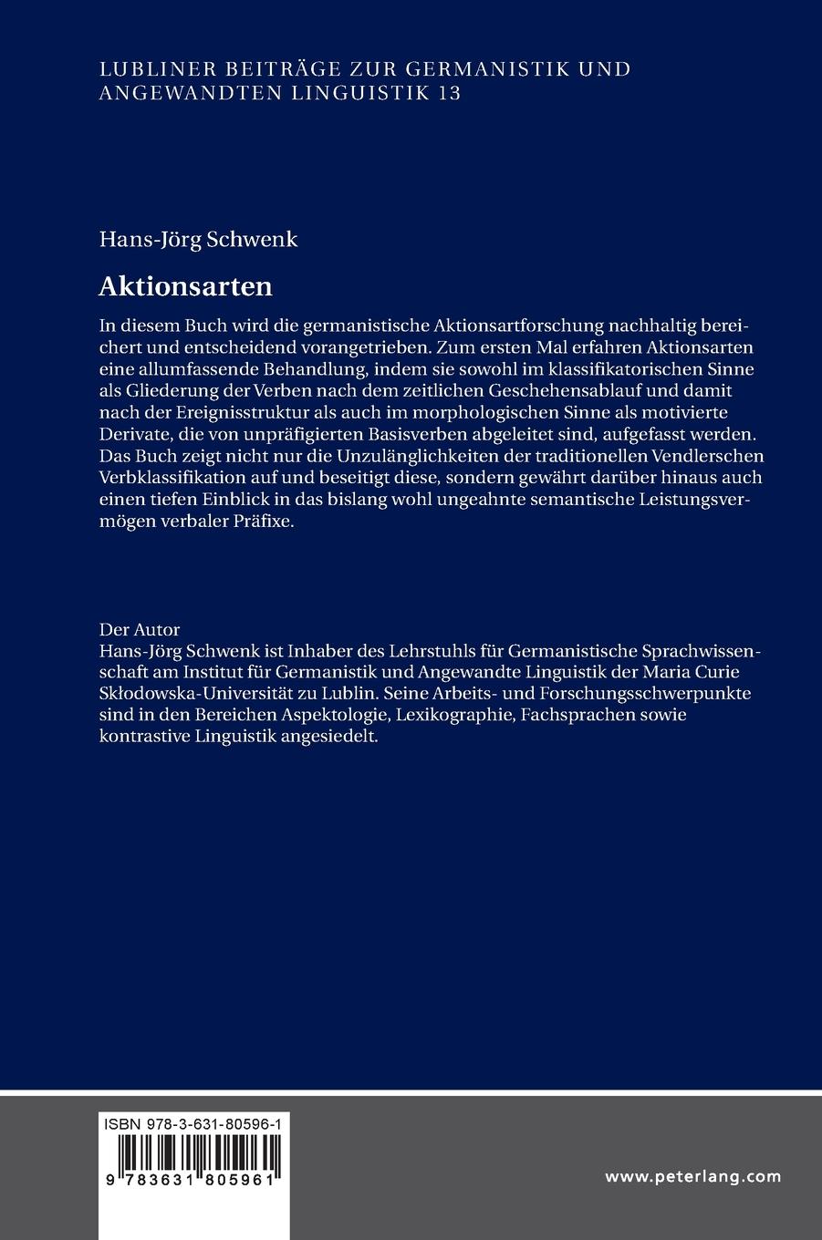 Rückseitencover Aktionsarten