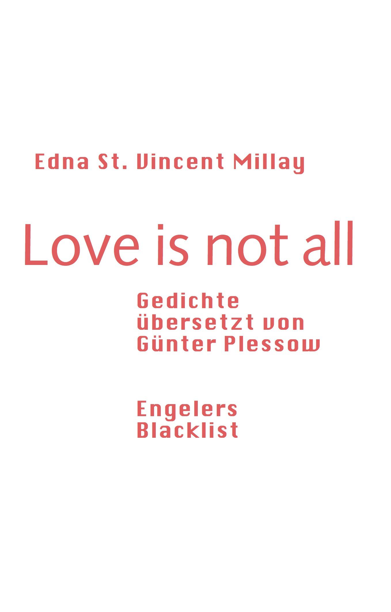 Vorderes Coverbild Love is not all