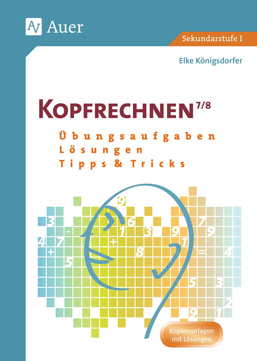 Vorderes Coverbild Kopfrechnen Klasse 7/8