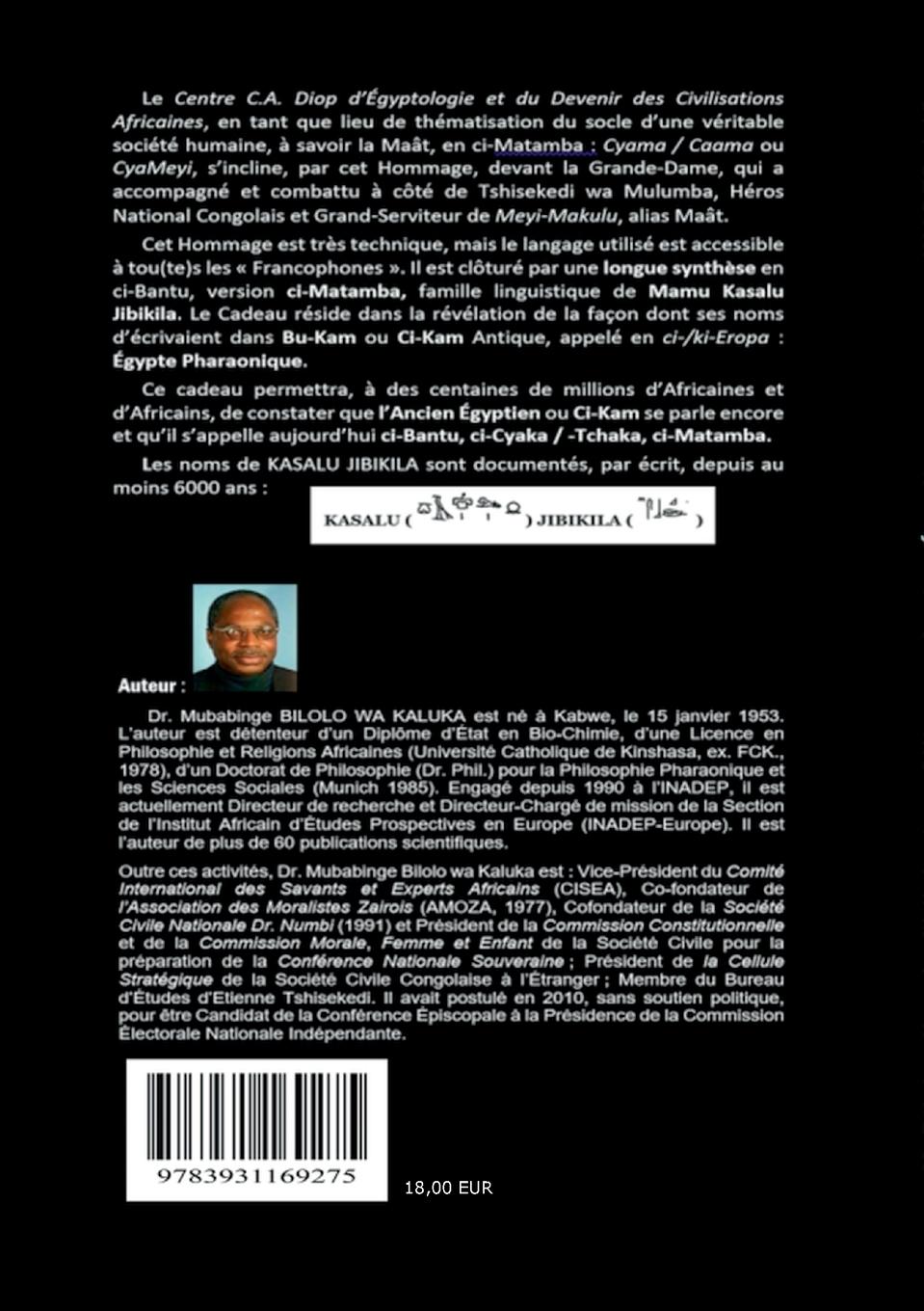 Rückseitencover Kasalu Jibikila dans CiKam ou Ancien-Egyptien
