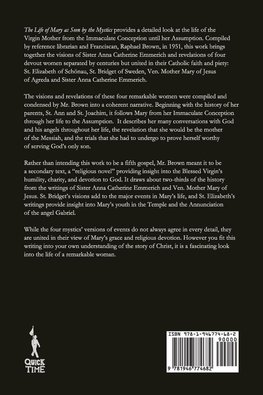 Rückseitencover The Life of Mary As Seen By the Mystics