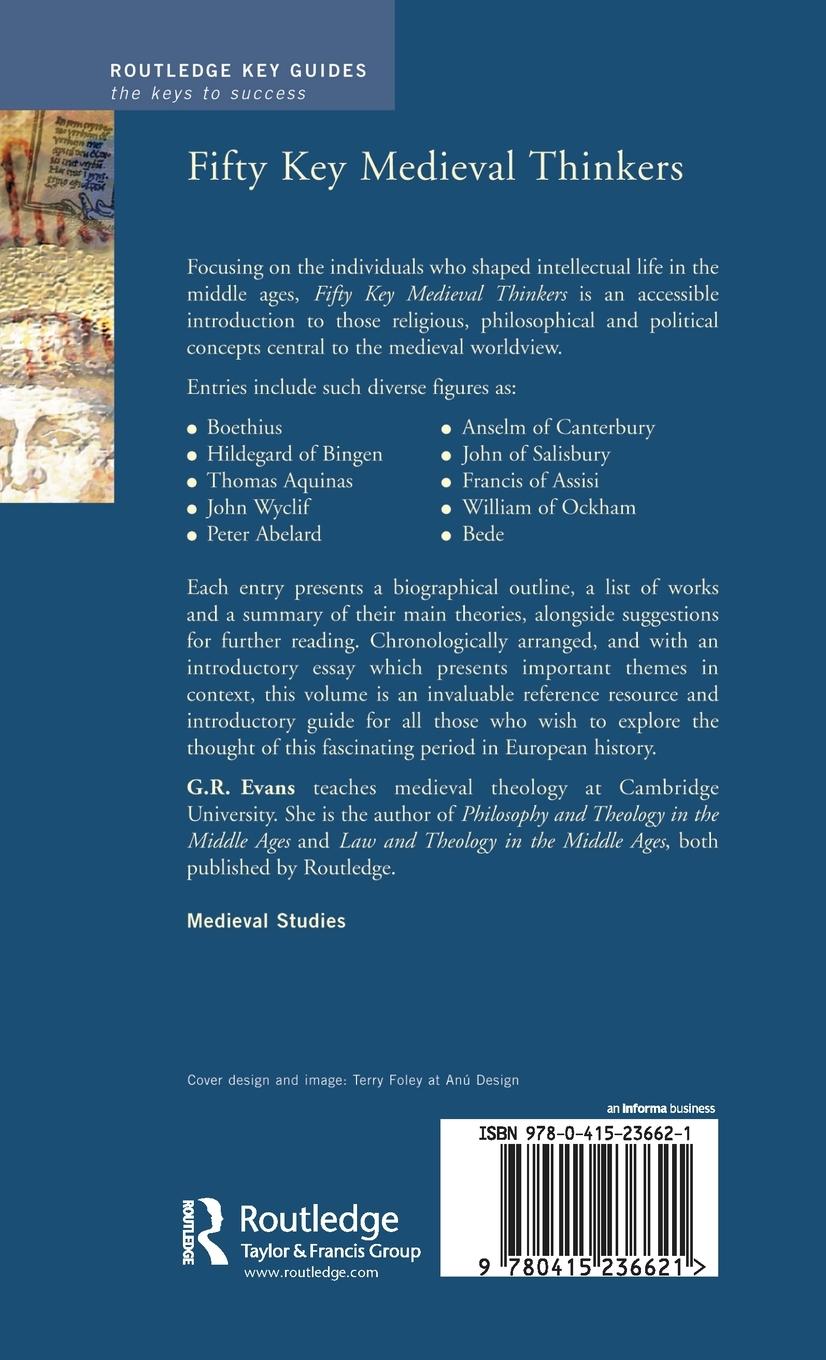 Rückseitencover Fifty Key Medieval Thinkers