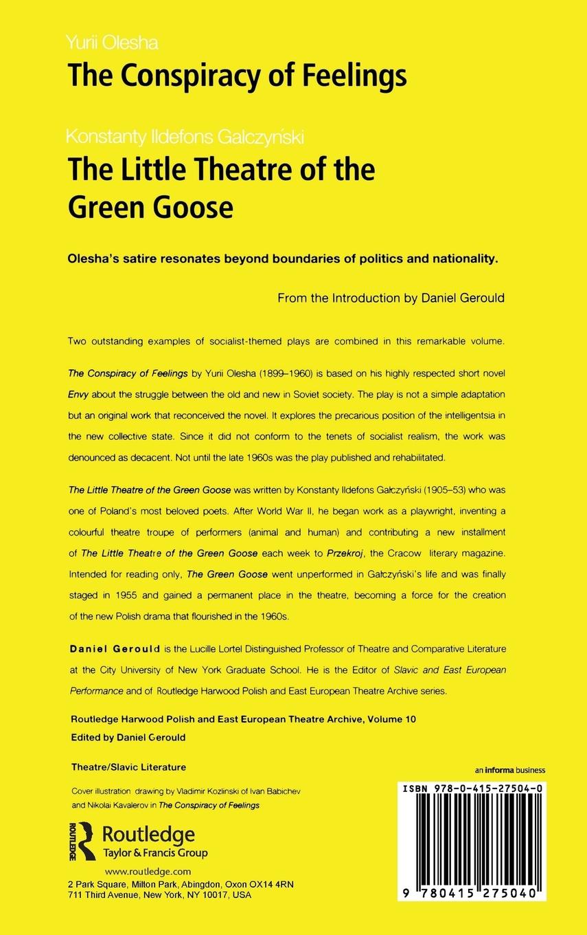 Rückseitencover The Conspiracy of Feelings and The Little Theatre of the Green Goose