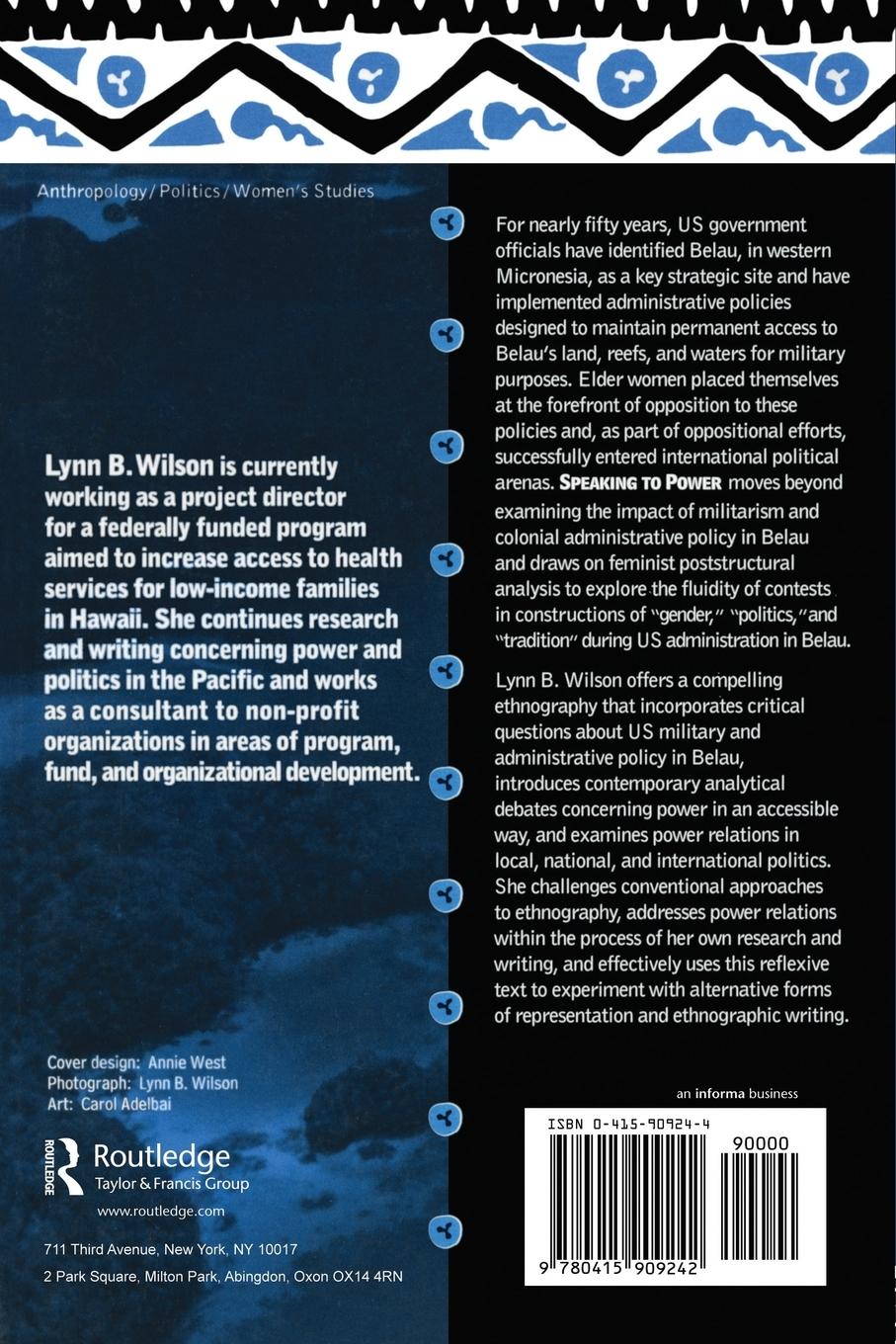 Rückseitencover Speaking to Power