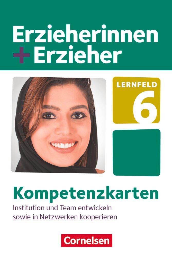 Vorderes Coverbild Erzieherinnen + Erzieher. Institution und Team entwickeln sowie in Netzwerken kooperieren. Kompetenzkarten