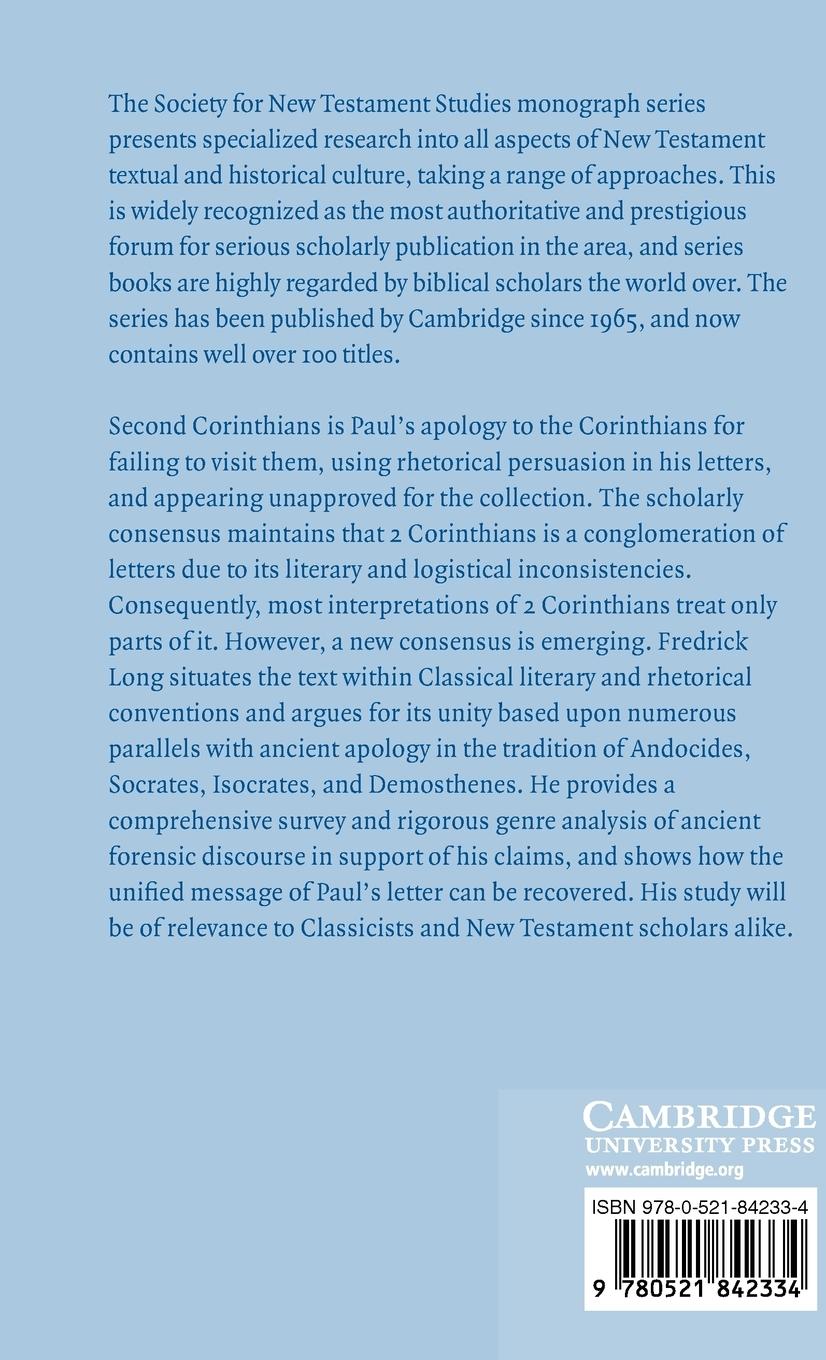 Rückseitencover Ancient Rhetoric and Paul's Apology