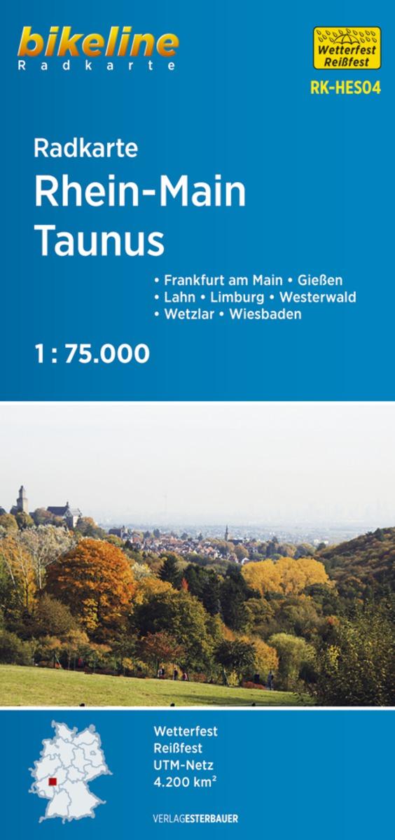 Vorderes Coverbild Radkarte Rhein-Main, Taunus (RK-HES04)
