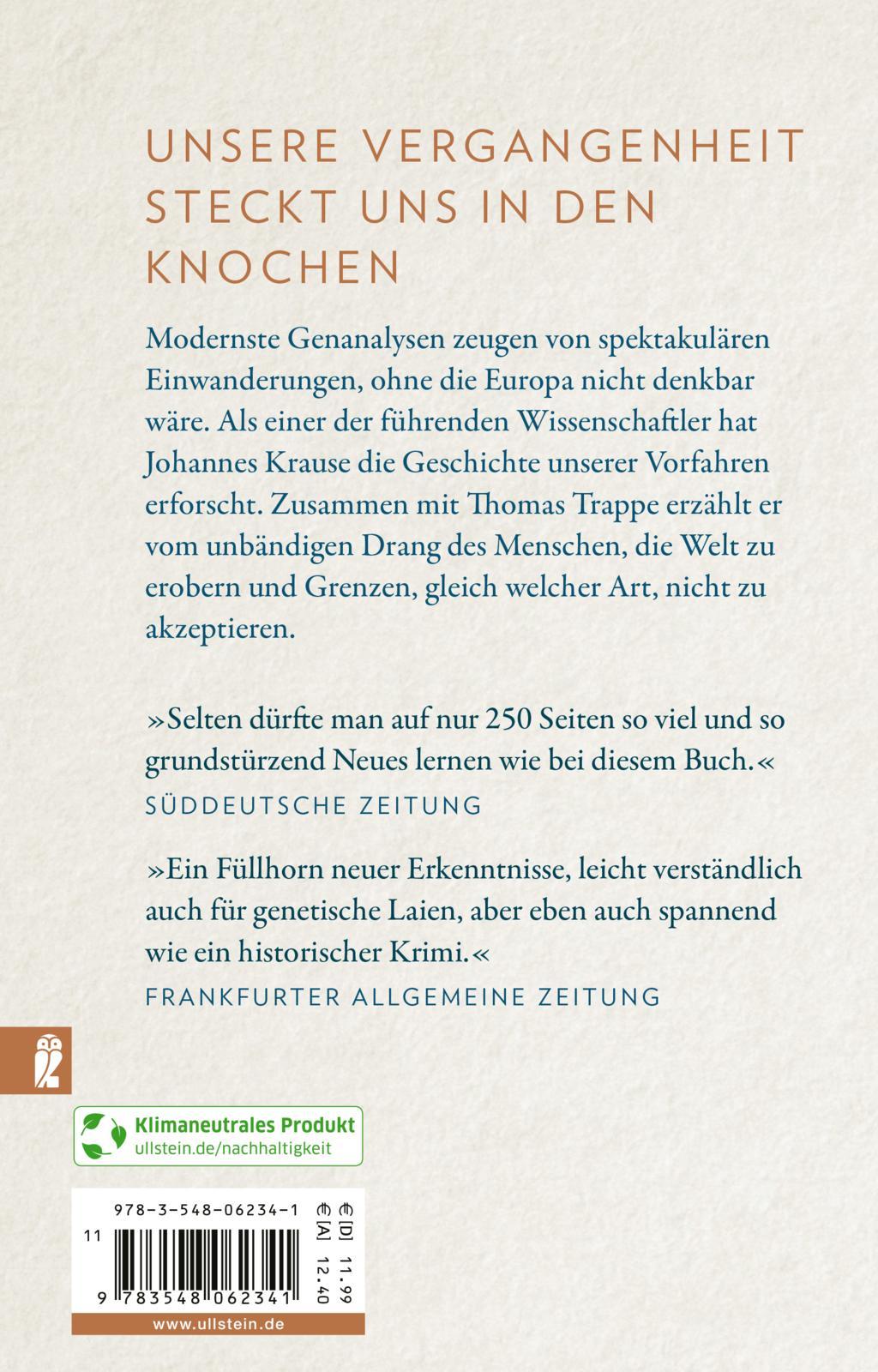 Rückseitencover Die Reise unserer Gene