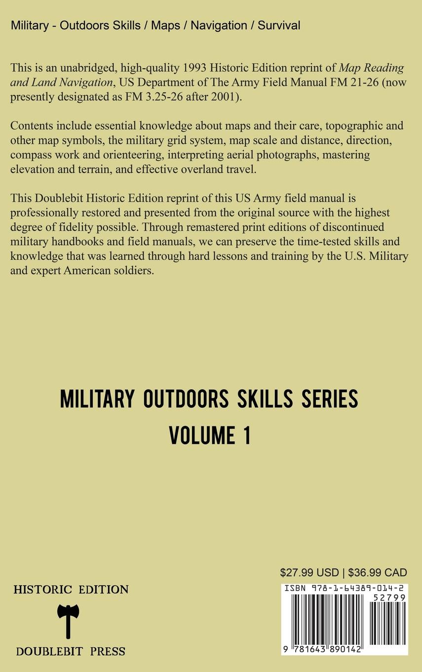 Rückseitencover Map Reading And Land Navigation - Army FM 21-26 (1993 Historic Edition)