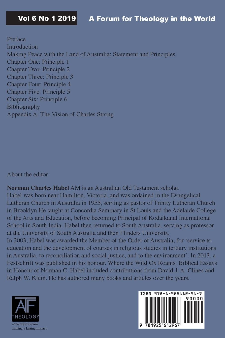 Rückseitencover Making Peace with the Land of Australia