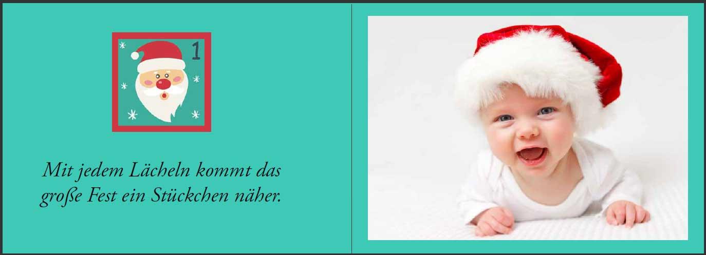 Beispielinhalt (Bild) Baby Adventskalender - Ein zauberhaft fotografierter Bilderbuch-Adventskalender für Schwangere, Mamas und Papas