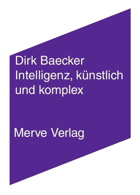 Vorderes Coverbild Intelligenz, künstlich und komplex