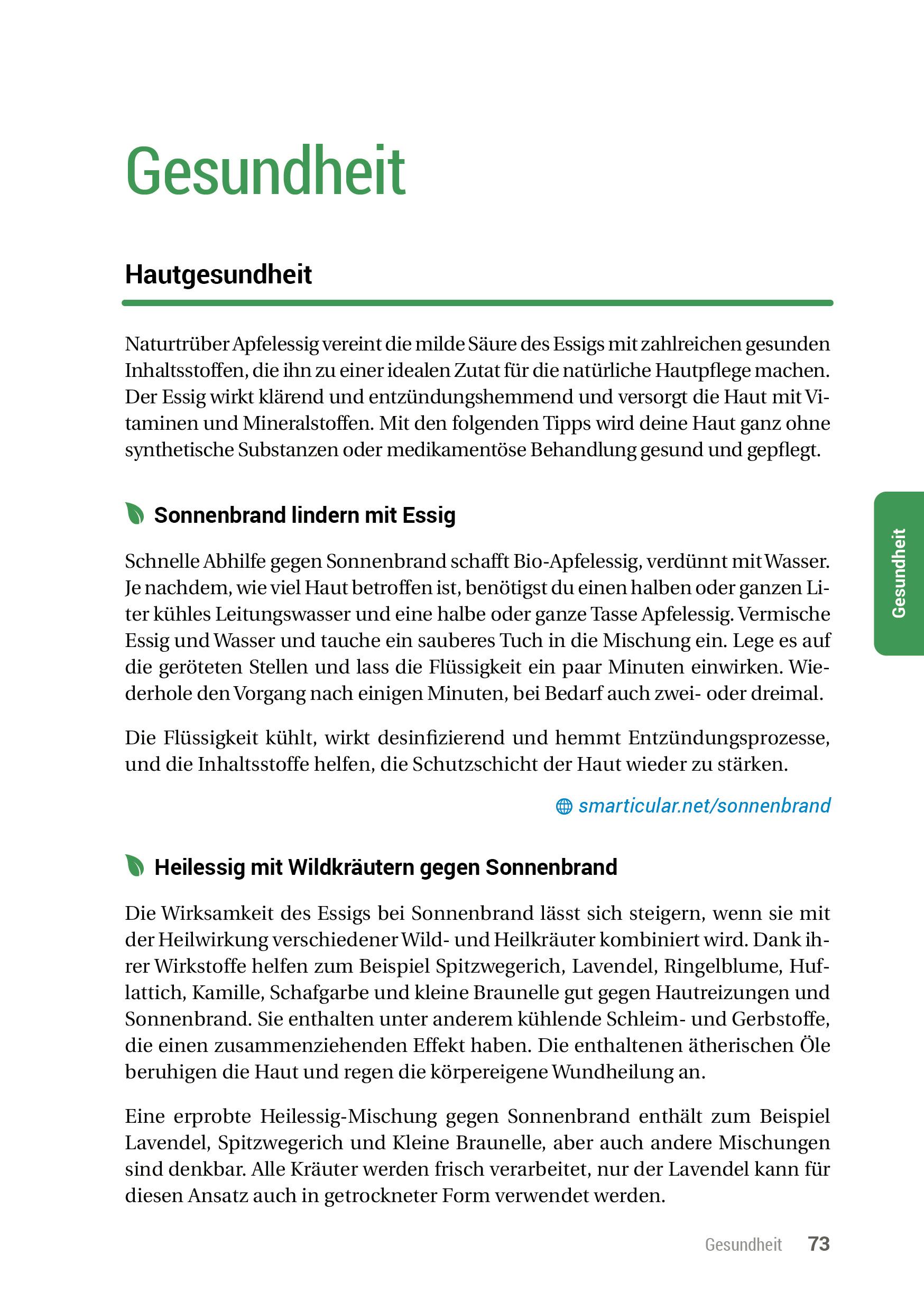 Beispielinhalt (Bild) Das Essig-Handbuch