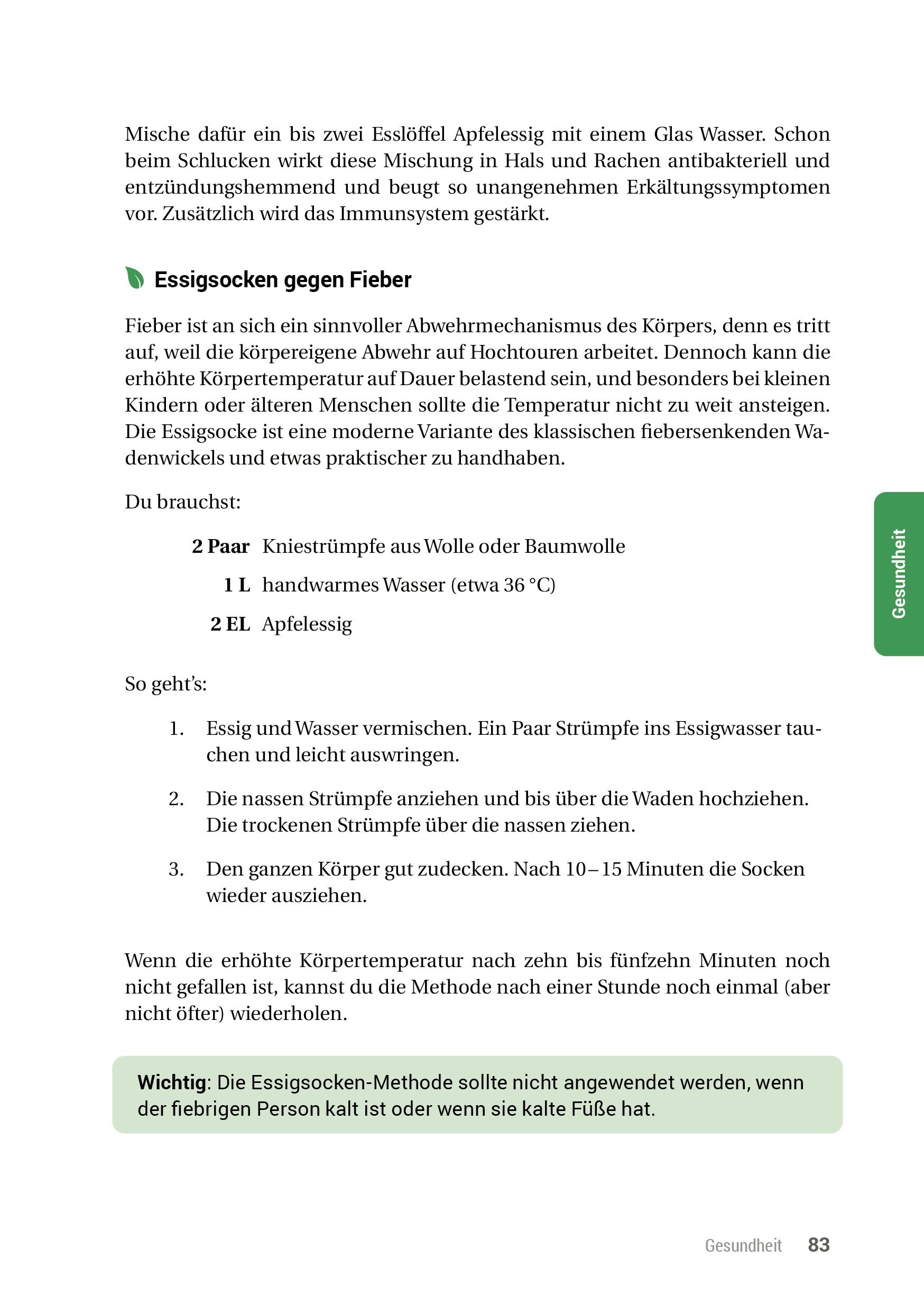 Beispielinhalt (Bild) Das Essig-Handbuch