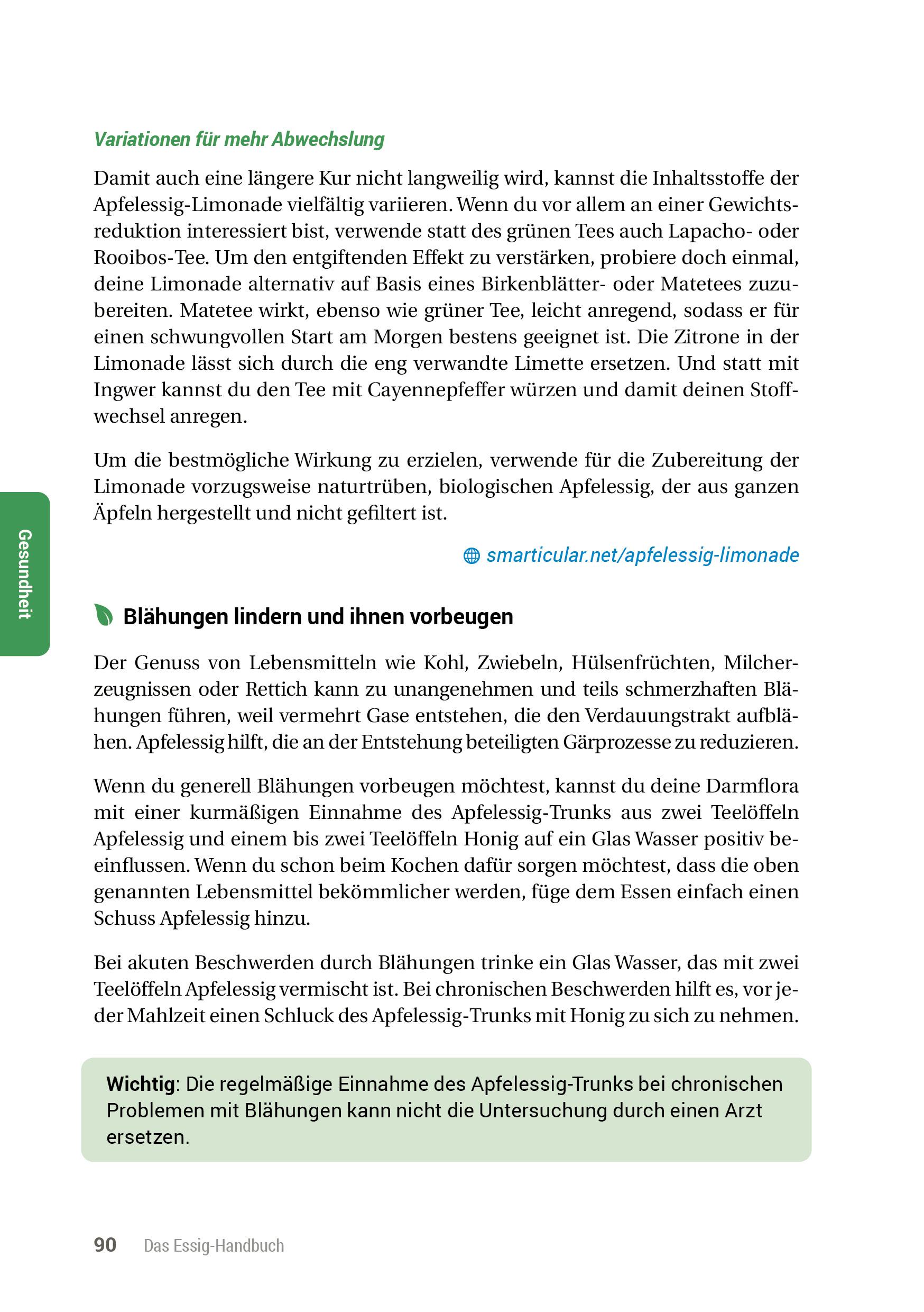 Beispielinhalt (Bild) Das Essig-Handbuch