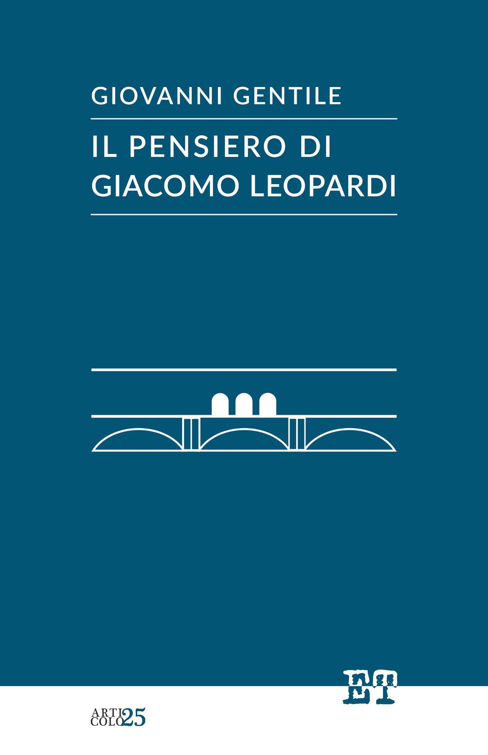 Vorderes Coverbild Il pensiero di Giacomo Leopardi