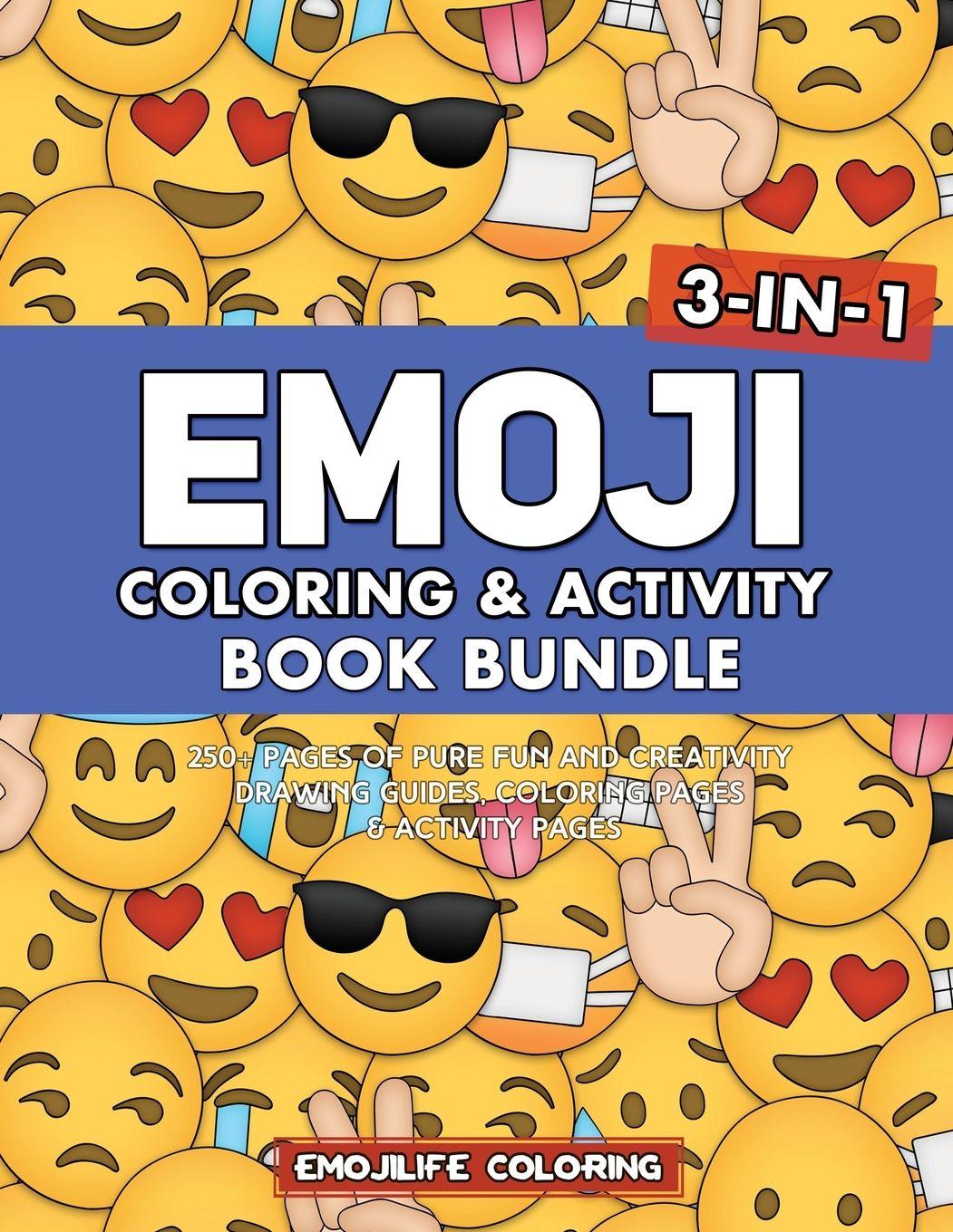 Vorderes Coverbild Emoji Coloring & Activity Book Bundle