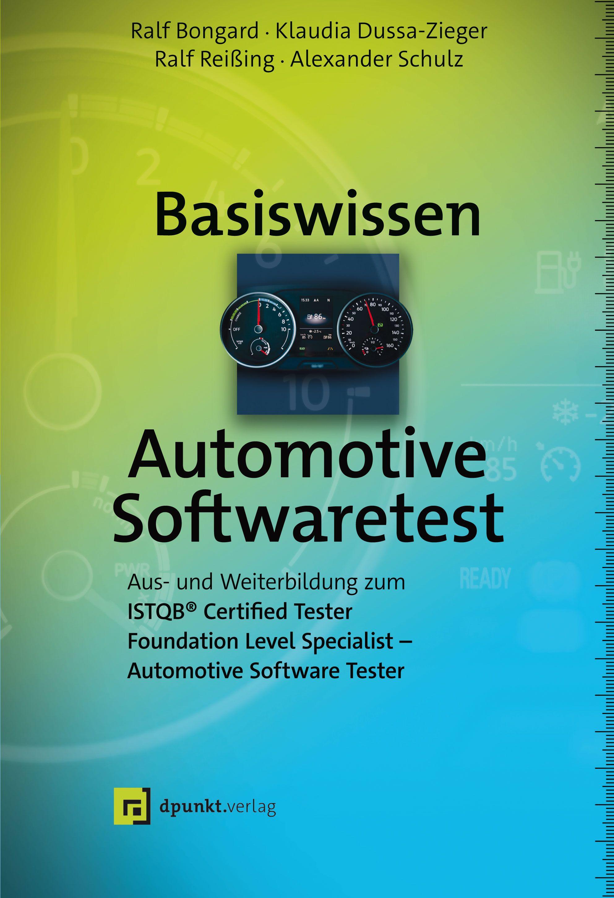 Vorderes Coverbild Basiswissen Automotive Softwaretest