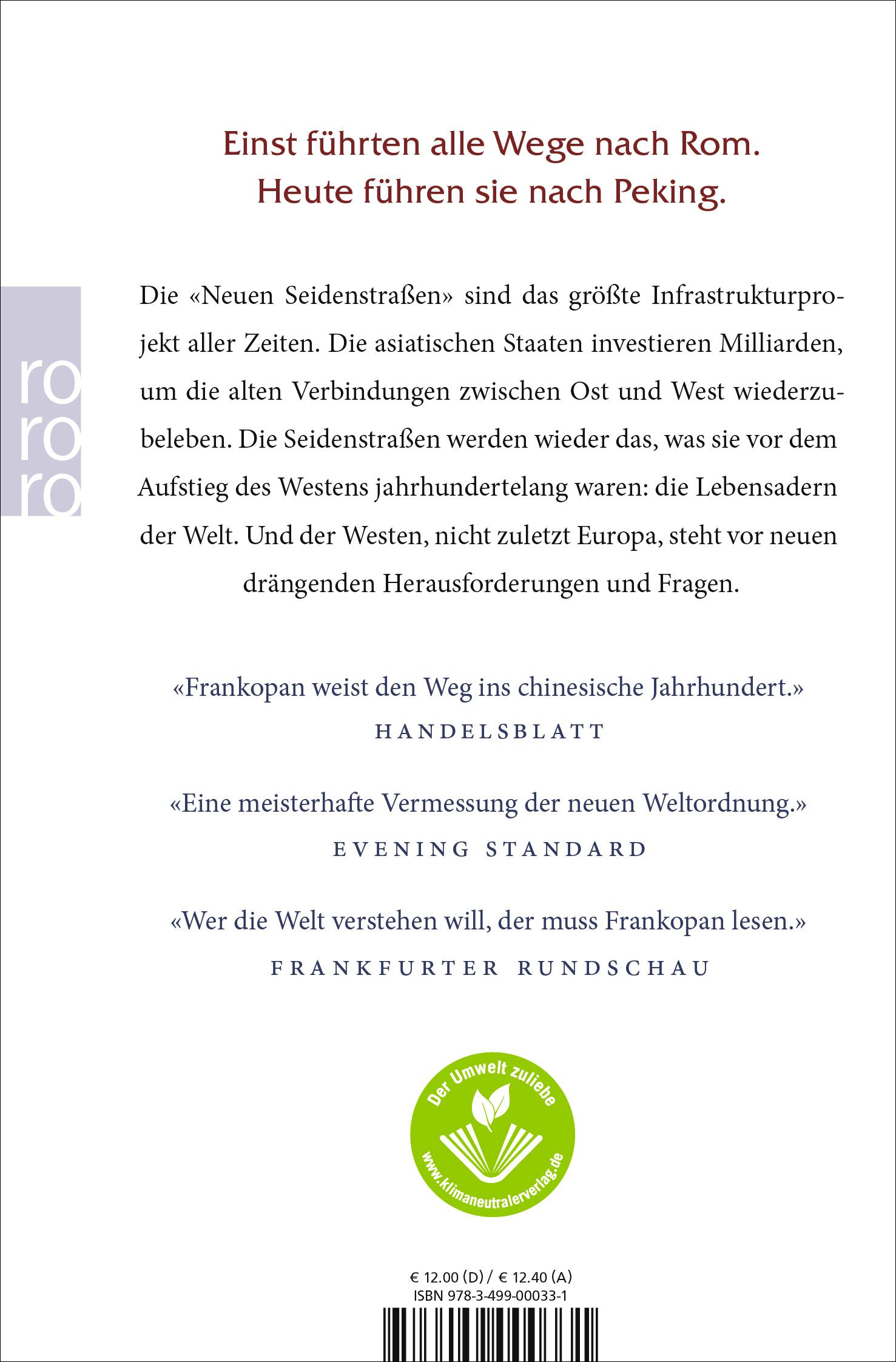 Rückseitencover Die neuen Seidenstraßen