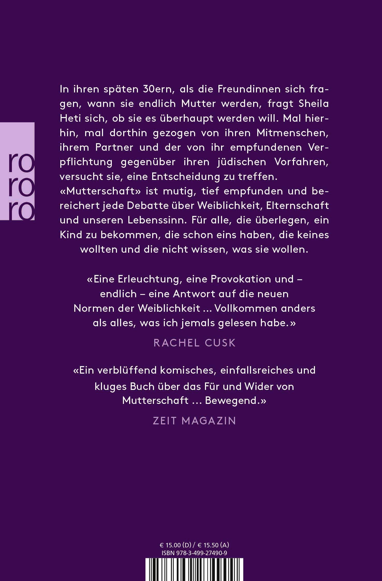 Rückseitencover Mutterschaft