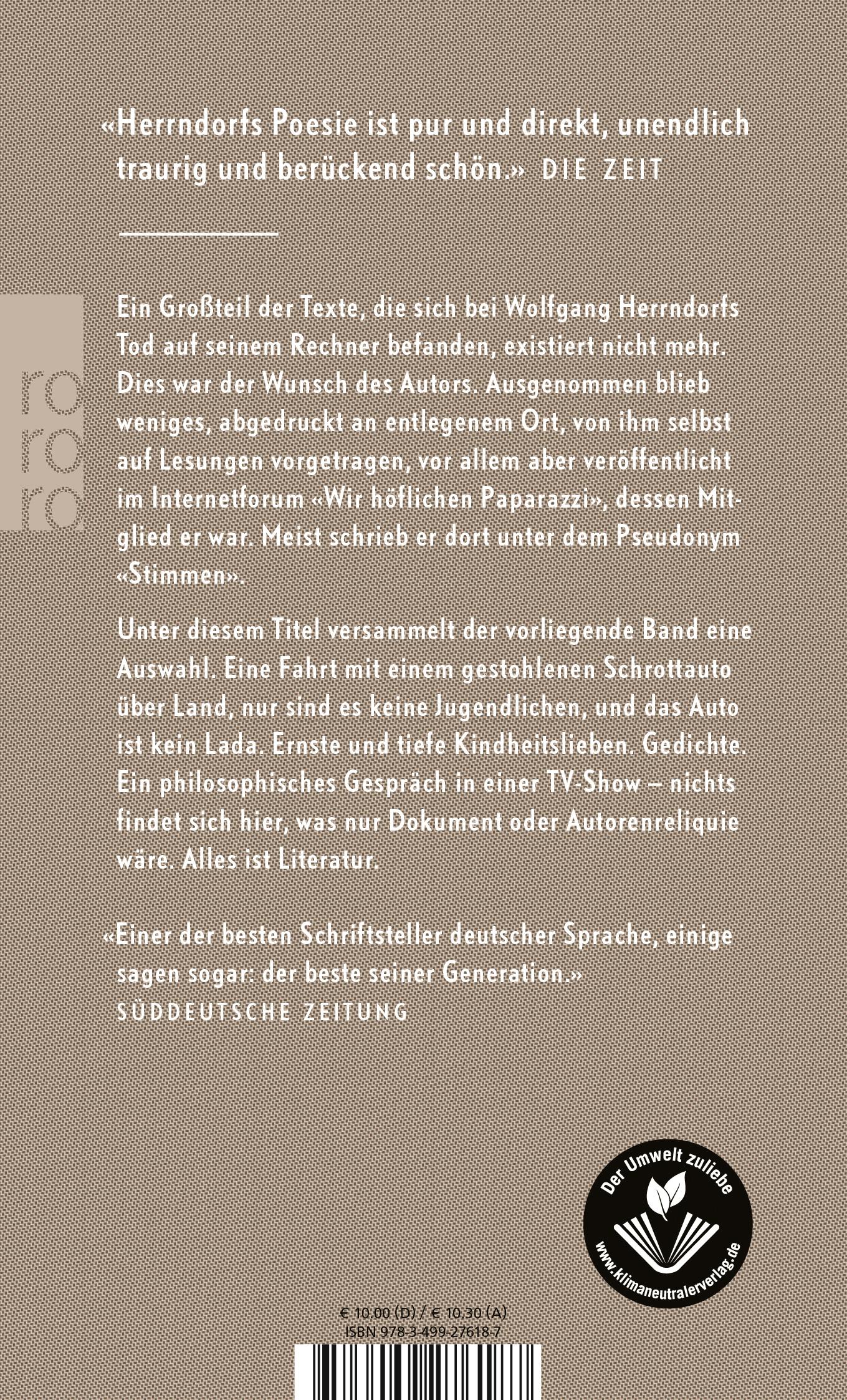 Rückseitencover Stimmen