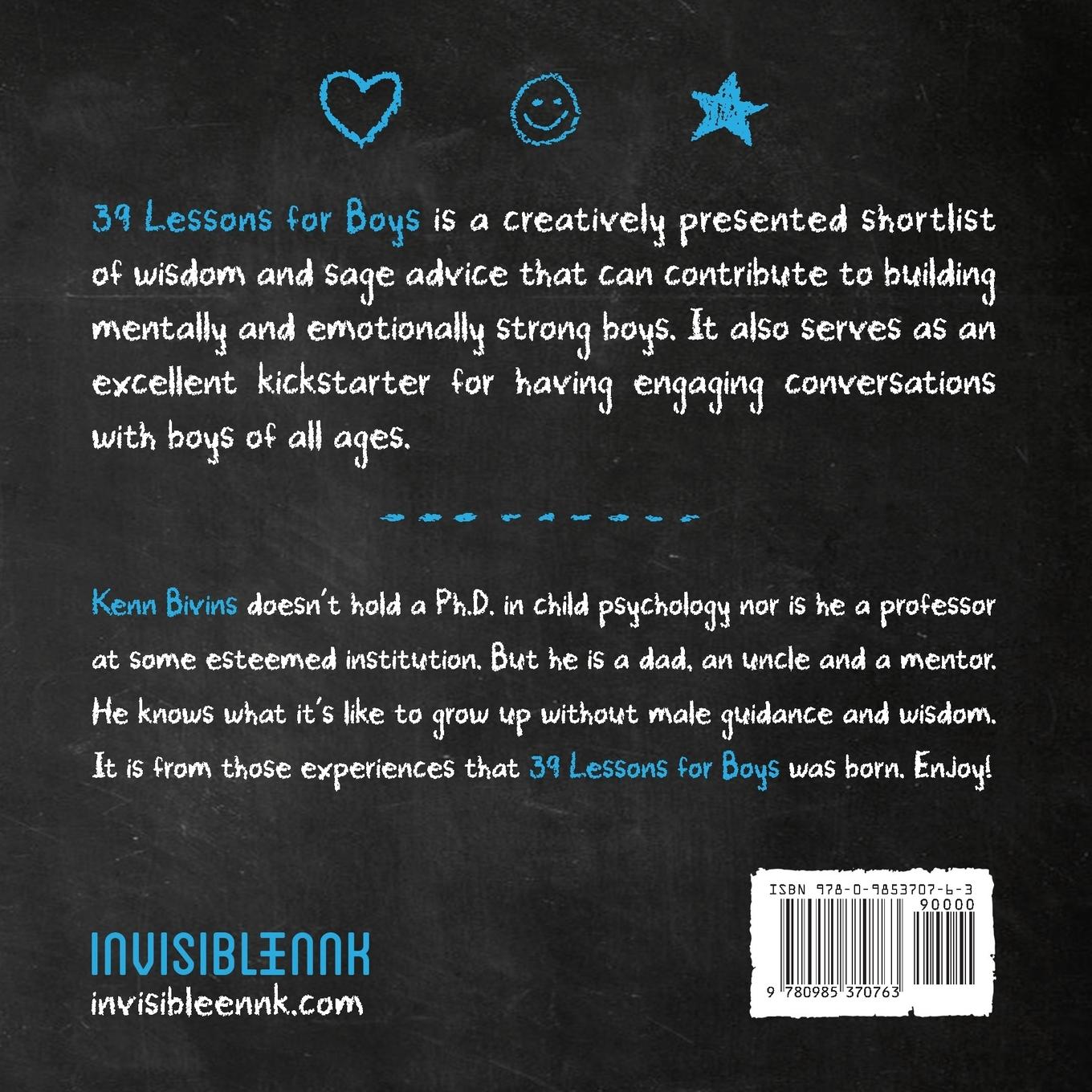 Rückseitencover 39 Lessons for Boys