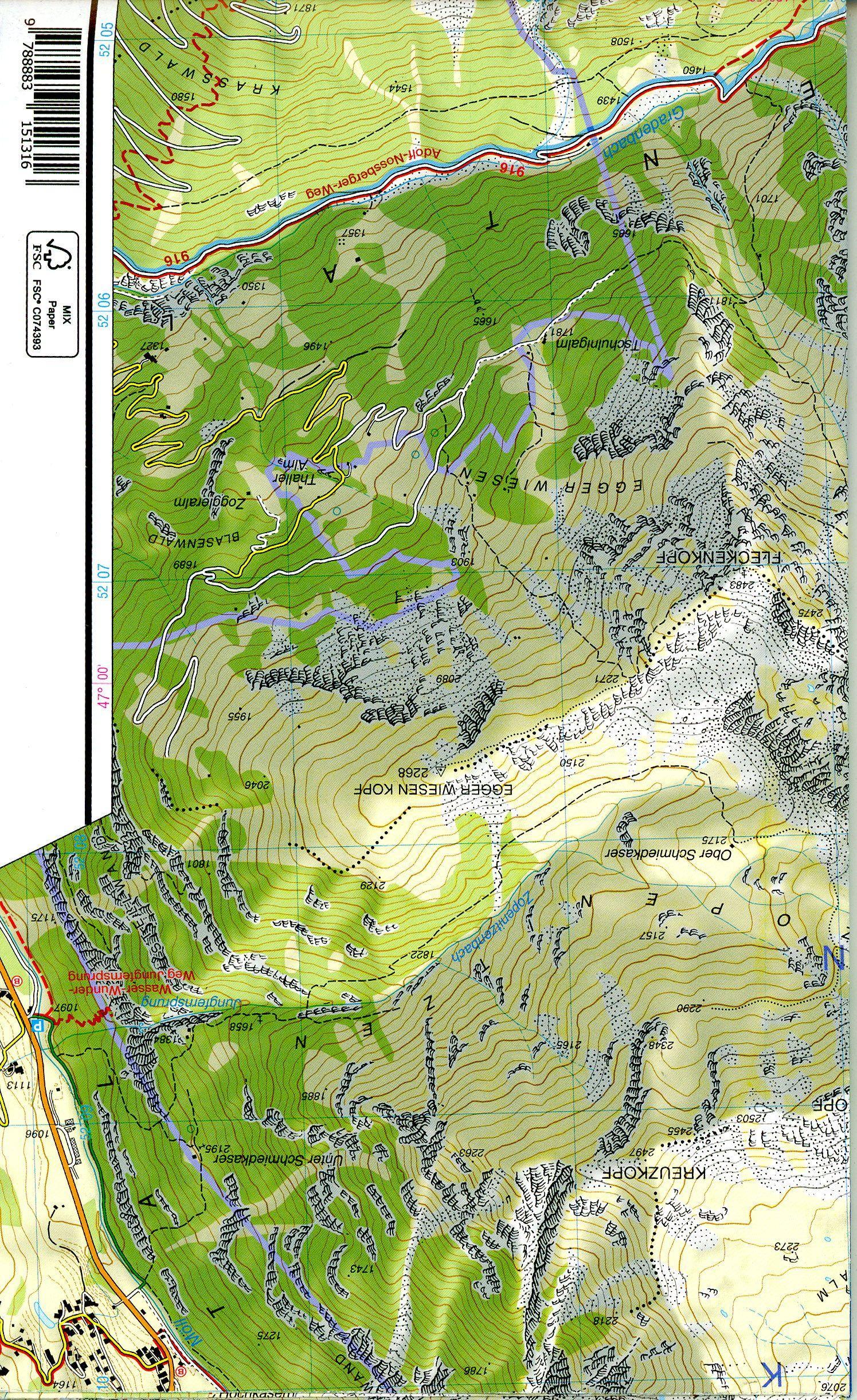 Beispielinhalt (Bild) Glocknergruppe 1:25 000