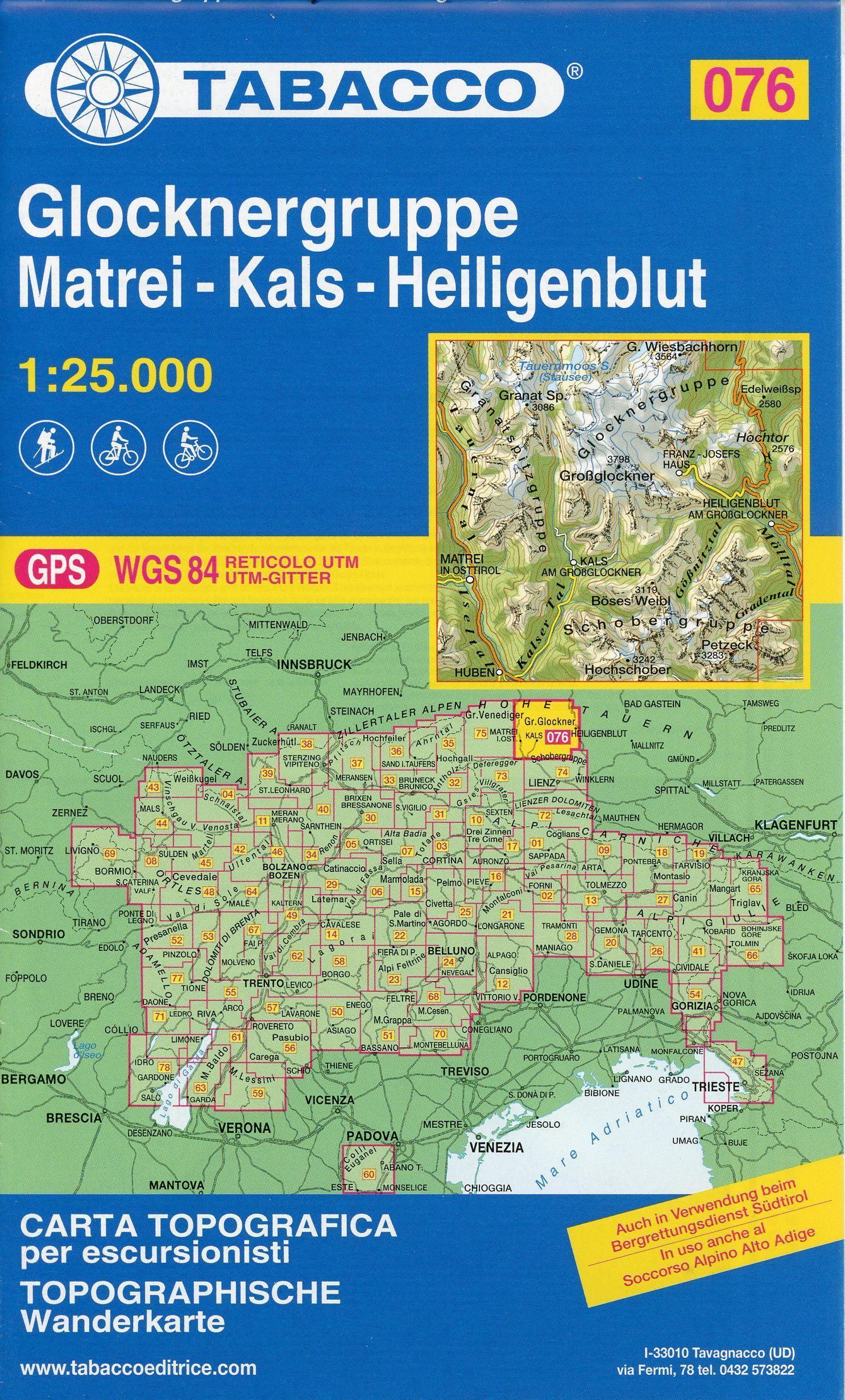 Vorderes Coverbild Glocknergruppe 1:25 000