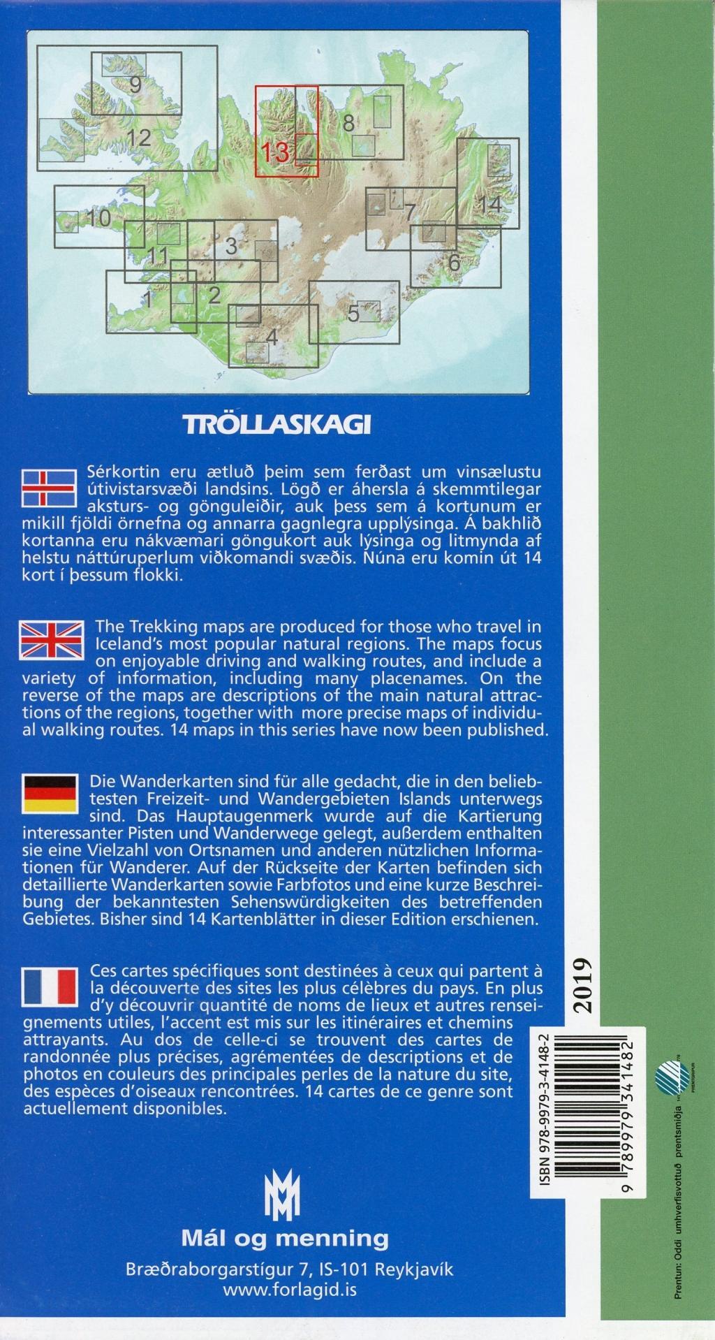 Beispielinhalt (Bild) Tröllaskagi 1:100 000