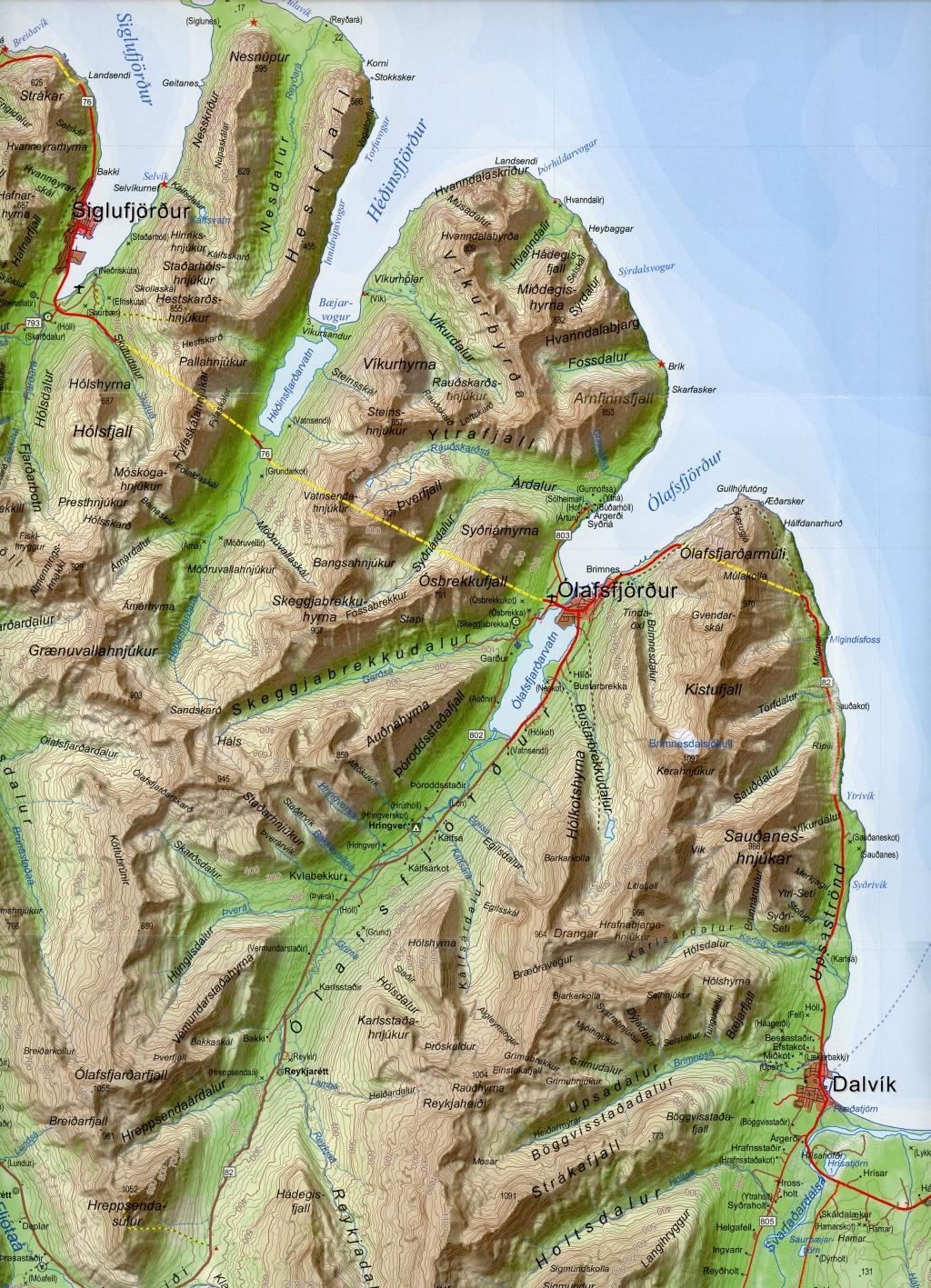 Beispielinhalt (Bild) Tröllaskagi 1:100 000