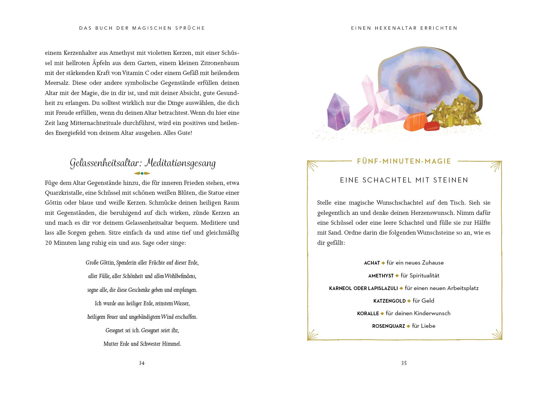 Beispielinhalt (Bild) Das Buch der magischen Sprüche