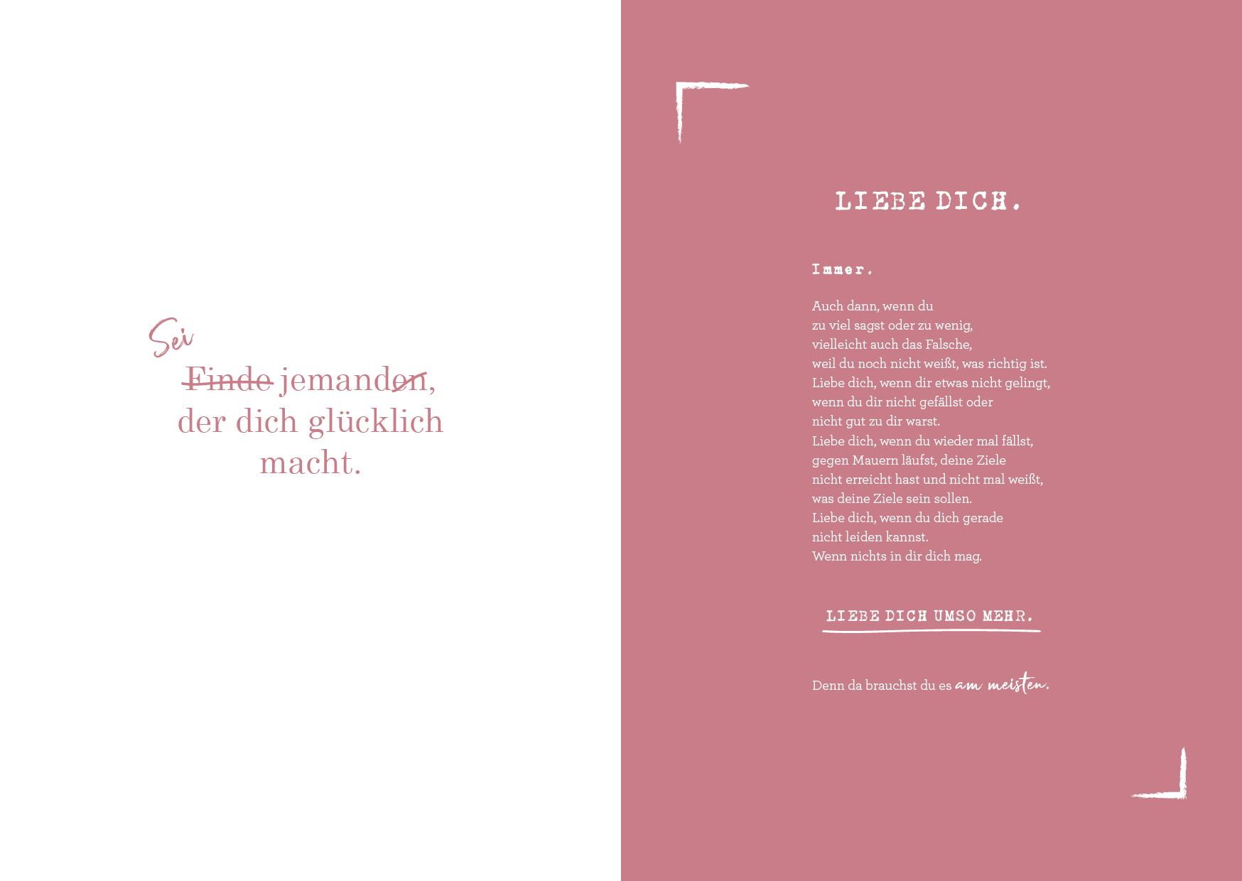 Beispielinhalt (Bild) Der geile Scheiß vom Glücklichsein - Mein Buch. Mein Leben.