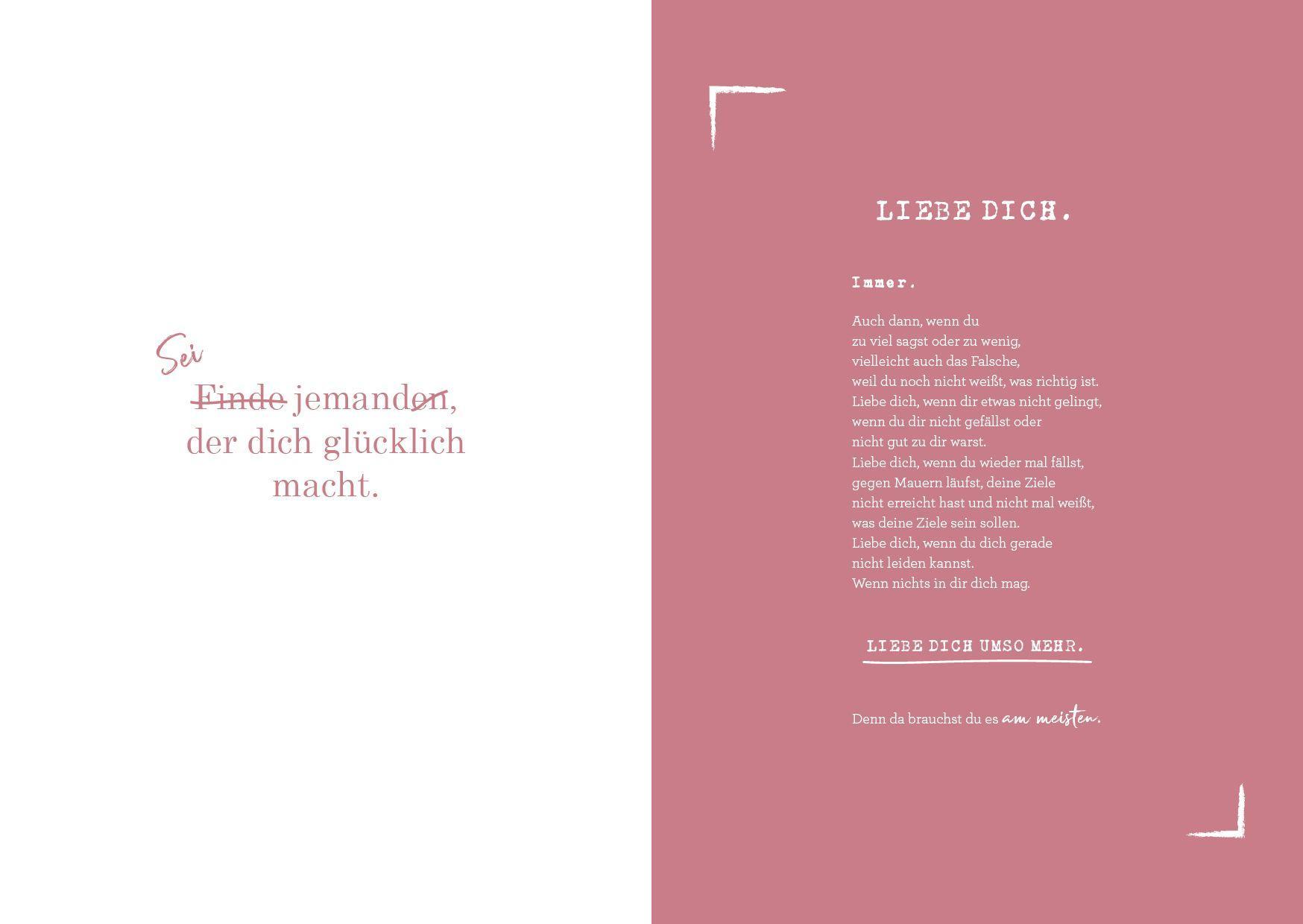 Beispielinhalt (Bild) Der geile Scheiß vom Glücklichsein - Mein Buch. Mein Leben.
