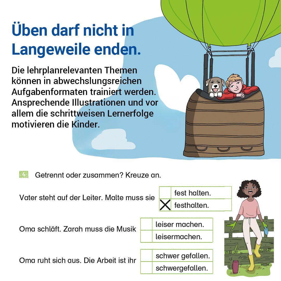 Beispielinhalt (Bild) Das Übungsheft Deutsch 7