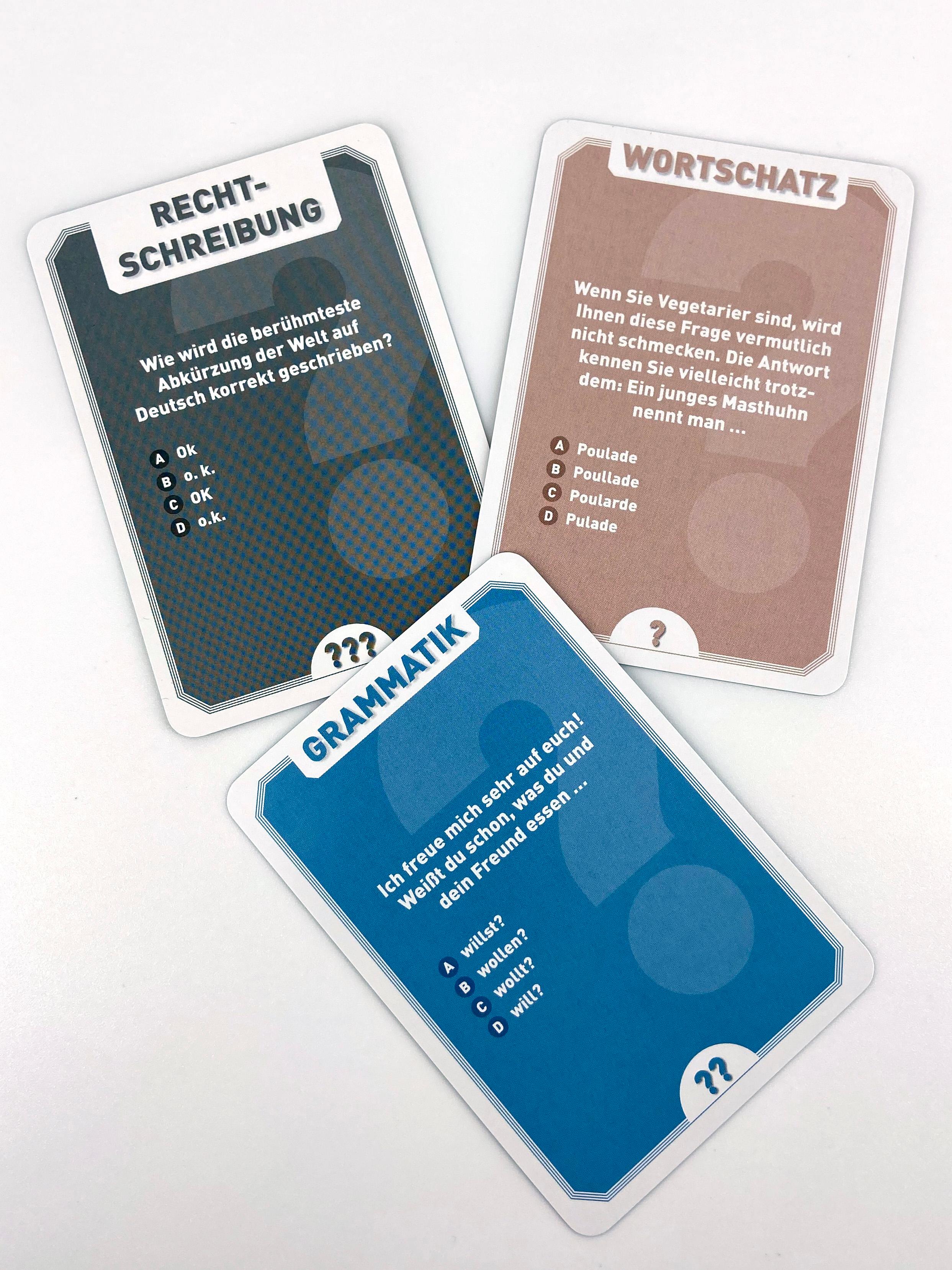 Beispielinhalt (Bild) Wie gut ist Ihr Deutsch? - Das Kartenspiel zum Bestseller