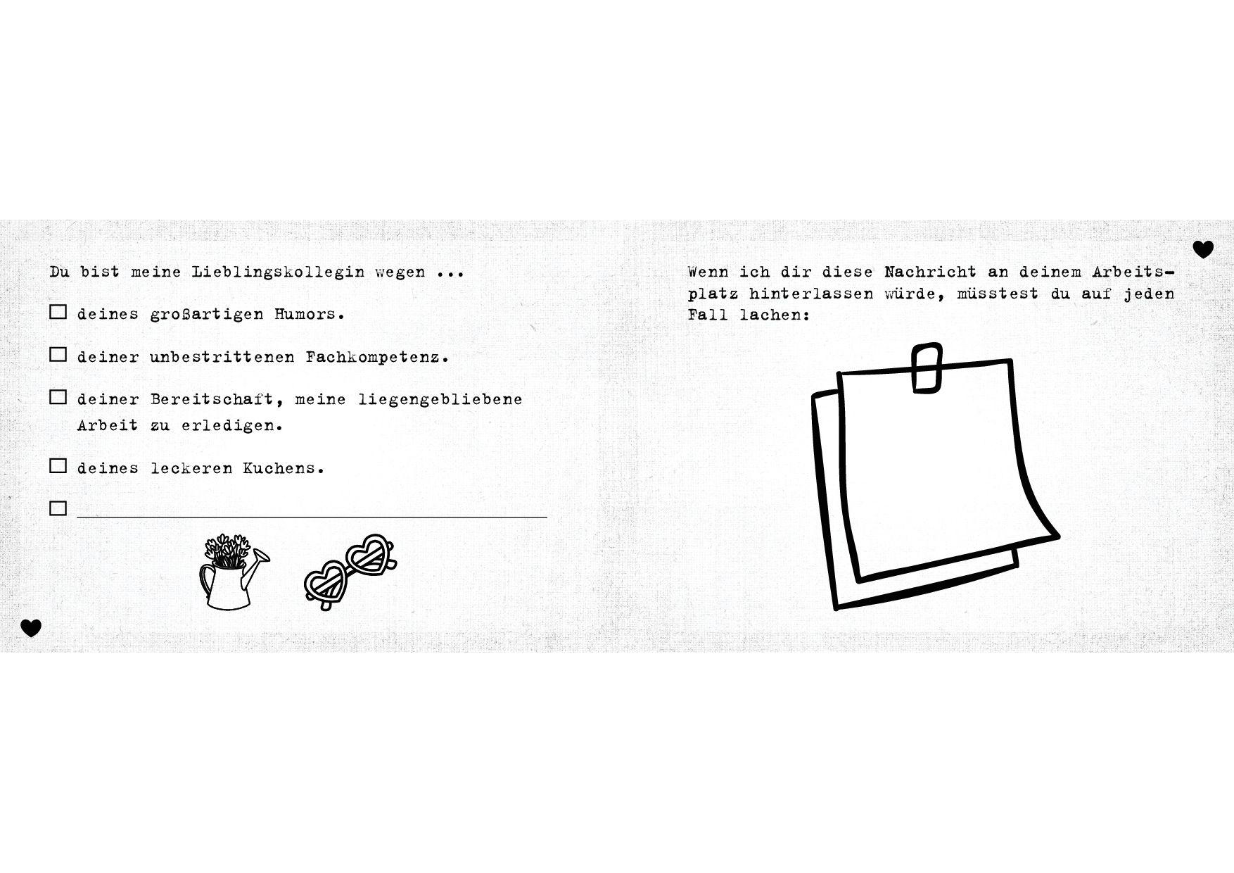 Beispielinhalt (Bild) Was ich an dir mag, Lieblingskollegin - Miniversion