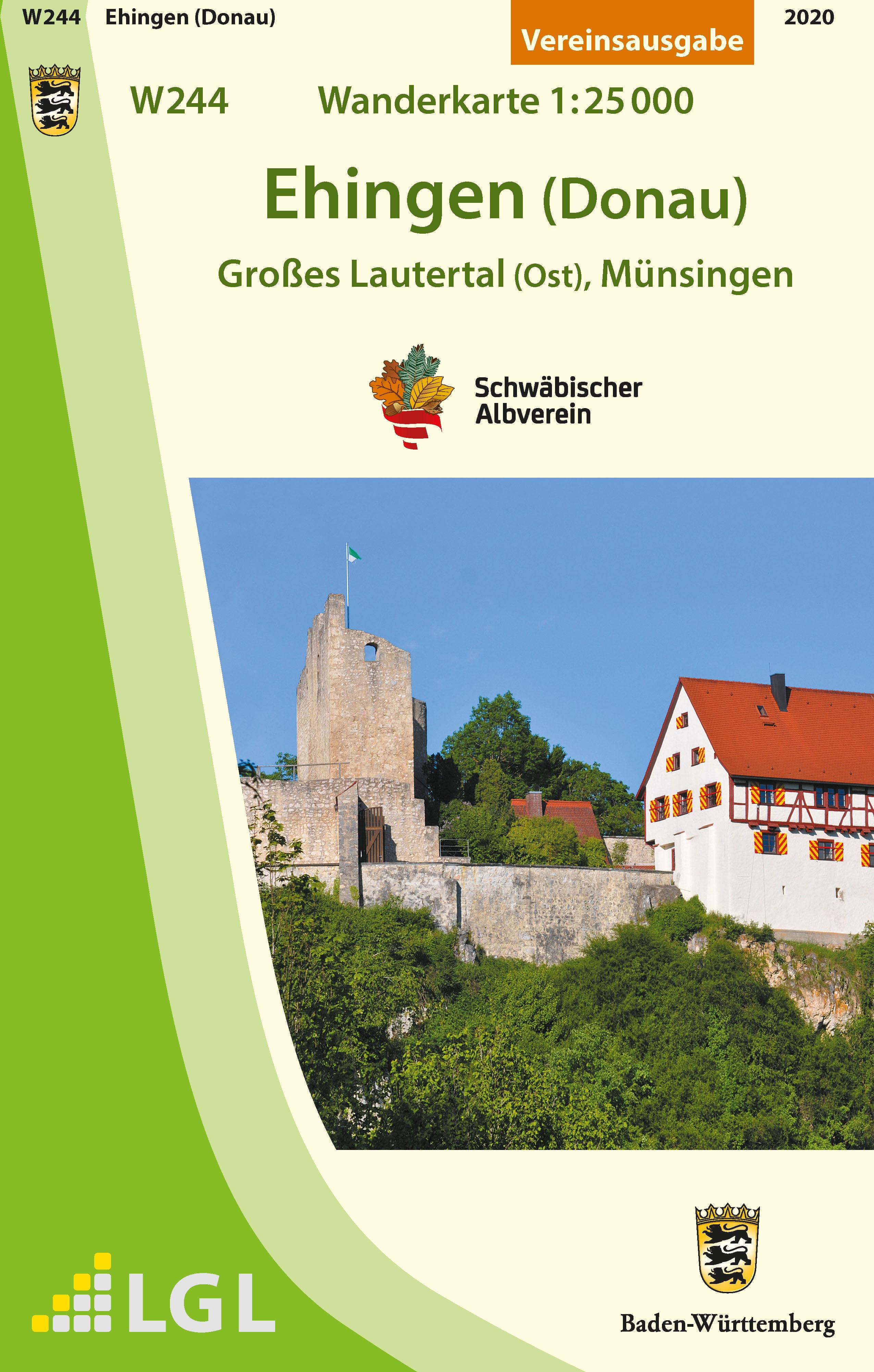 Vorderes Coverbild Ehingen (Donau) - Großes Lautertal (Ost), Münsingen. Wanderkarte 1:25.000