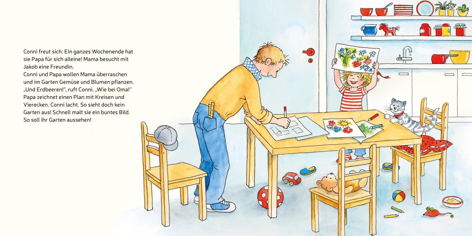 Beispielinhalt (Bild) LESEMAUS 191: Conni hilft Papa