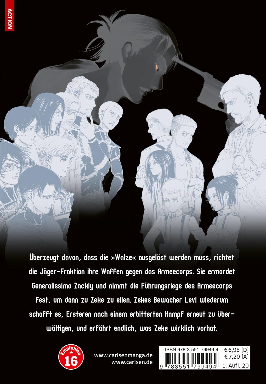 Rückseitencover Attack on Titan 29