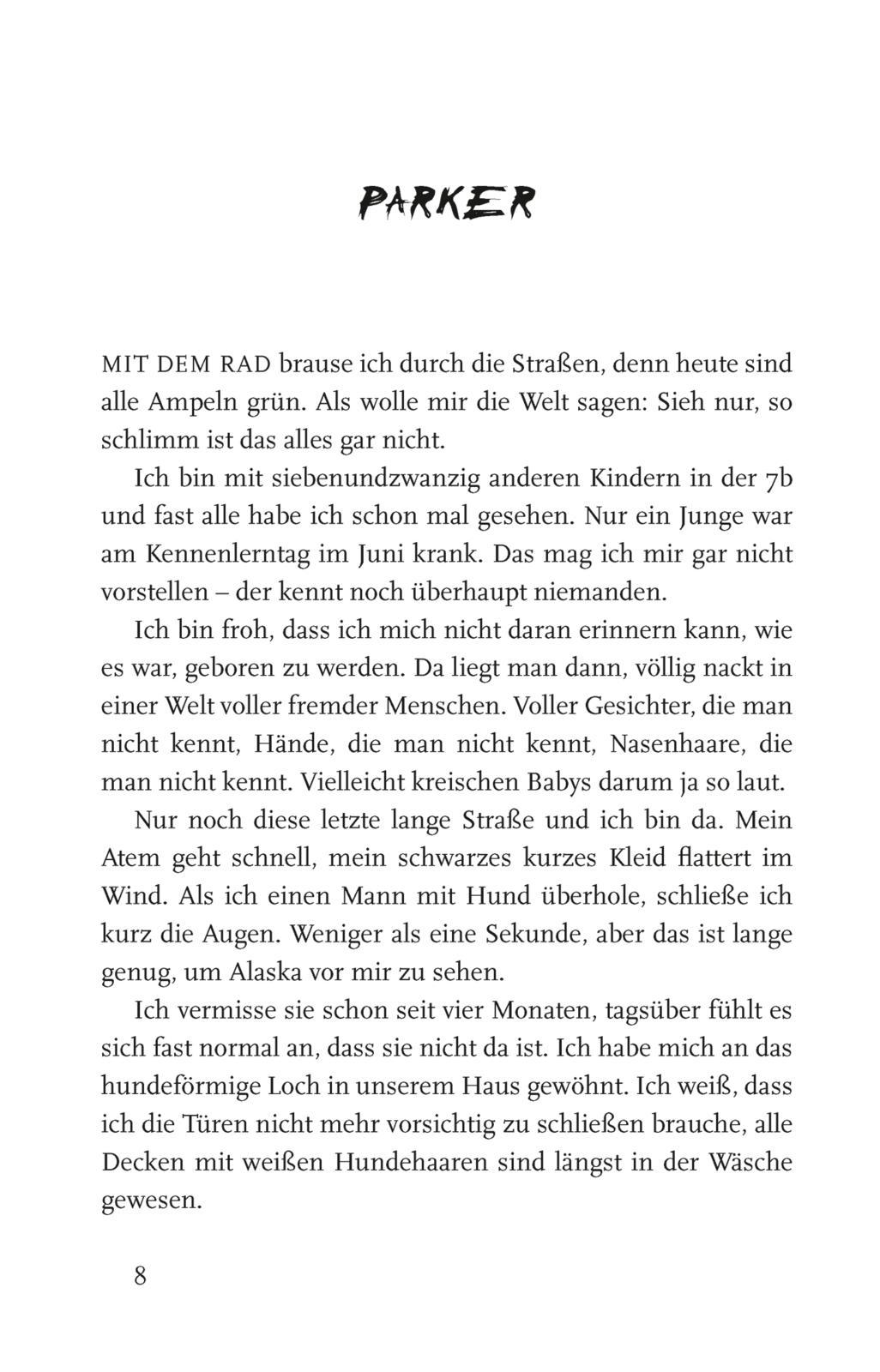 Beispielinhalt (Bild) Für immer Alaska