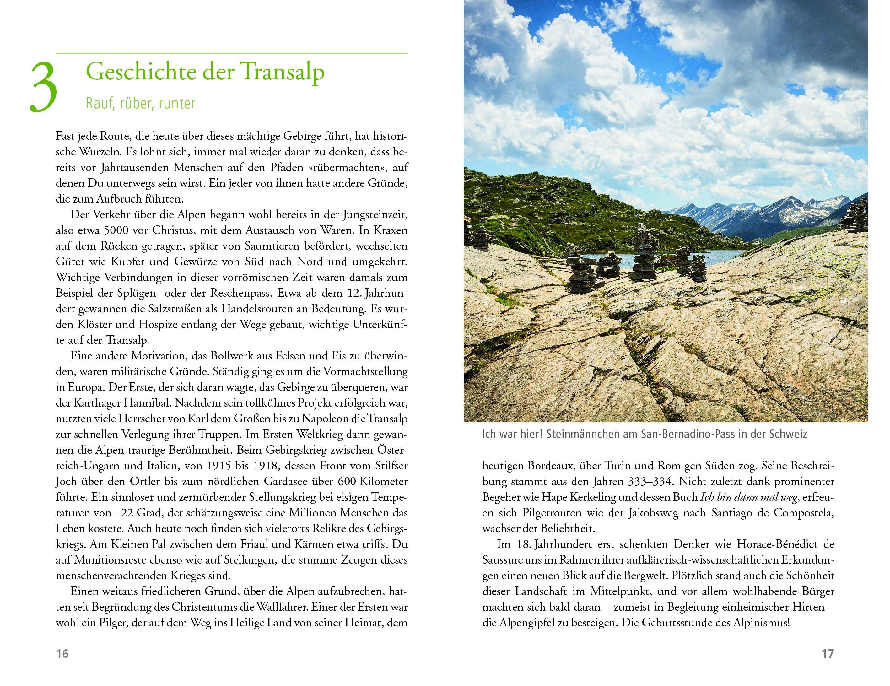 Beispielinhalt (Bild) 101 Dinge, die ein Alpenüberquerer wissen muss