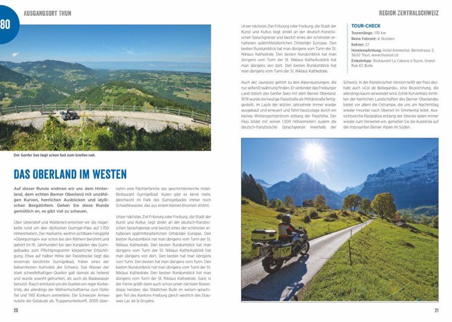 Beispielinhalt (Bild) Das große Motorrad-Tourenbuch Alpen