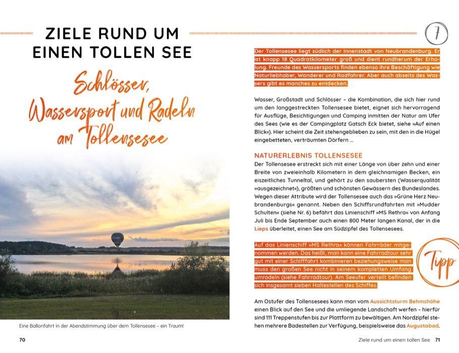 Beispielinhalt (Bild) Wochenend und Wohnmobil - Kleine Auszeiten Mecklenburgischen Seenplatte