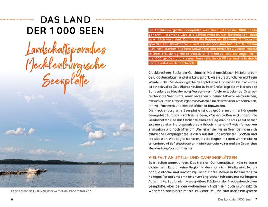 Beispielinhalt (Bild) Wochenend und Wohnmobil - Kleine Auszeiten Mecklenburgischen Seenplatte